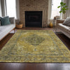 Piper Looms Chantille Border ACN2021 Wheat Machine Washable Area Rug Lifestyle Image Feature