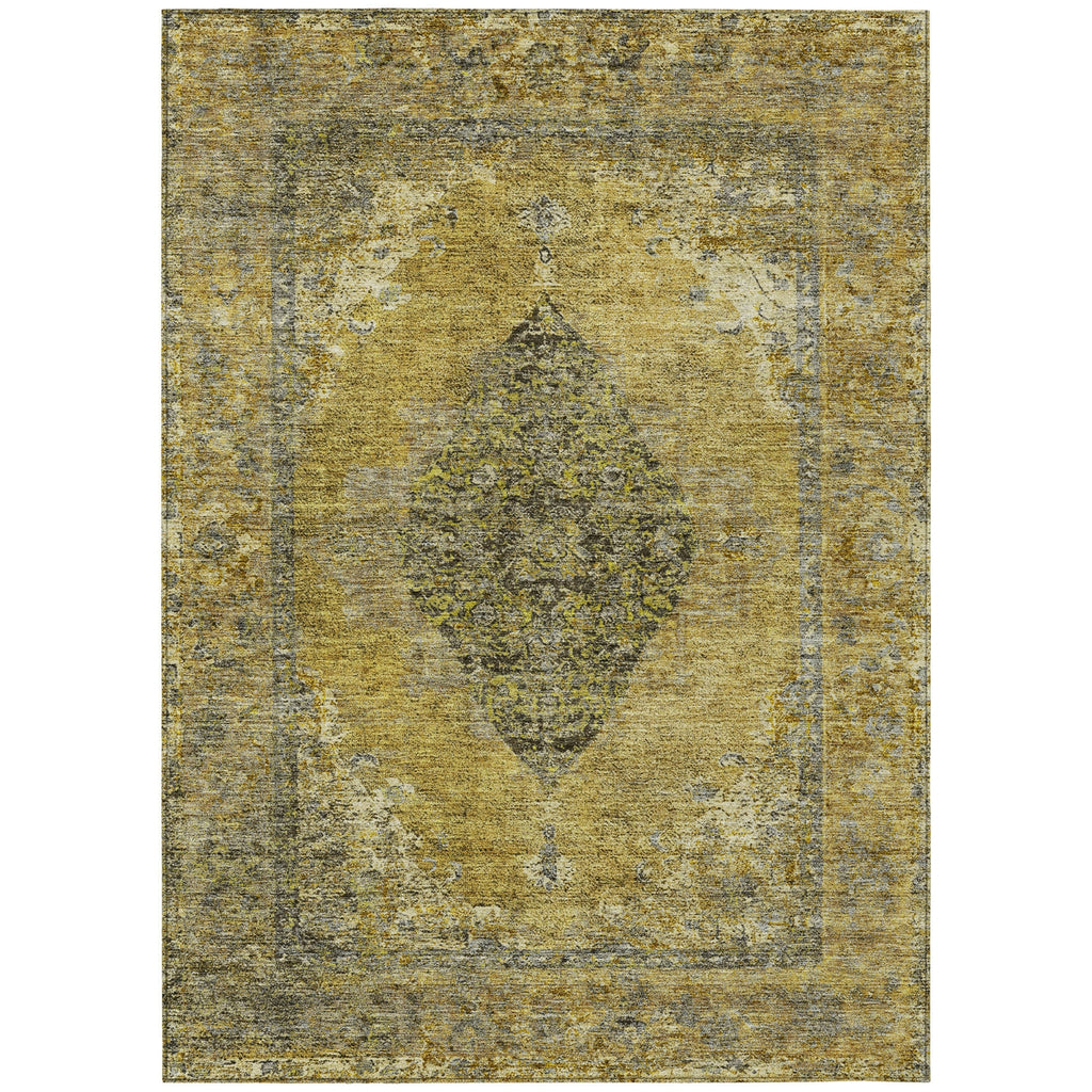 Piper Looms Chantille Border ACN2021 Wheat Machine Washable Area Rug main image