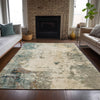 Piper Looms Chantille Abstract ACN2022 Ivory Machine Washable Area Rug Lifestyle Image Feature