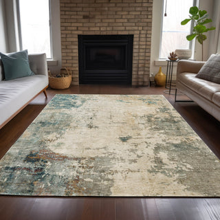 Piper Looms Chantille Abstract ACN2022 Ivory Machine Washable Area Rug Lifestyle Image Feature