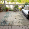 Piper Looms Chantille Abstract ACN2022 Ivory Machine Washable Area Rug Outdoor Lifestyle Image Feature