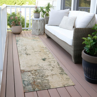 Piper Looms Chantille Abstract ACN2022 Ivory Machine Washable Area Rug Runner Outdoor Lifestyle Image Feature