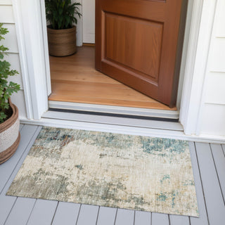 Piper Looms Chantille Abstract ACN2022 Ivory Machine Washable Area Rug Scatter Outdoor Lifestyle Image Feature