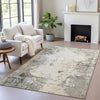 Piper Looms Chantille Abstract ACN2022 Pewter Machine Washable Area Rug Lifestyle Image Feature