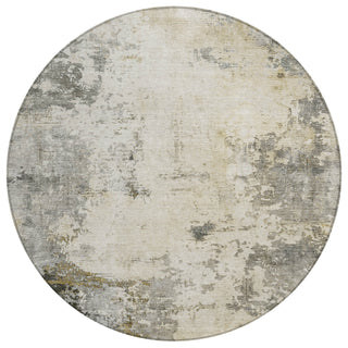 Piper Looms Chantille Abstract ACN2022 Pewter Machine Washable Area Rug Round Main Image
