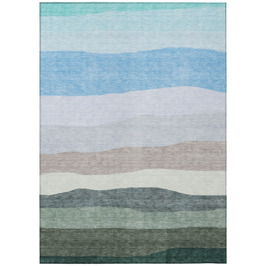 Piper Looms Chantille Stripes ACN2023 Green Machine Washable Area Rug main image