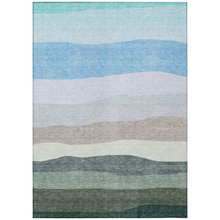 Piper Looms Chantille Stripes ACN2023 Green Machine Washable Area Rug main image