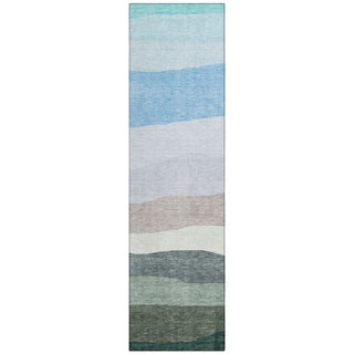 Piper Looms Chantille Stripes ACN2023 Green Machine Washable Area Rug Runner Main Image