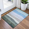 Piper Looms Chantille Stripes ACN2023 Green Machine Washable Area Rug Scatter Lifestyle Image Feature