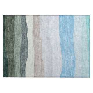 Piper Looms Chantille Stripes ACN2023 Green Machine Washable Area Rug Scatter Main Image