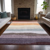Piper Looms Chantille Stripes ACN2023 Orange Machine Washable Area Rug Lifestyle Image Feature