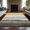 Piper Looms Chantille Stripes ACN2023 Pewter Machine Washable Area Rug Lifestyle Image Feature