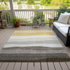 Piper Looms Chantille Stripes ACN2023 Pewter Machine Washable Area Rug Outdoor Lifestyle Image Feature