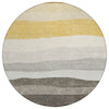 Piper Looms Chantille Stripes ACN2023 Pewter Machine Washable Area Rug Round Main Image