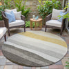 Piper Looms Chantille Stripes ACN2023 Pewter Machine Washable Area Rug Round Outdoor Lifestyle Image Feature