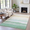 Piper Looms Chantille Stripes ACN2023 Teal Machine Washable Area Rug Lifestyle Image Feature