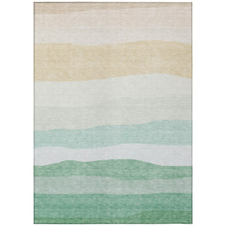 Piper Looms Chantille Stripes ACN2023 Teal Machine Washable Area Rug main image