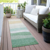 Piper Looms Chantille Stripes ACN2023 Teal Machine Washable Area Rug Runner Outdoor Lifestyle Image Feature