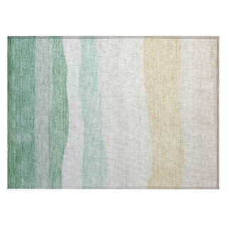 Piper Looms Chantille Stripes ACN2023 Teal Machine Washable Area Rug Scatter Main Image