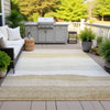 Piper Looms Chantille Stripes ACN2023 Wheat Machine Washable Area Rug Outdoor Lifestyle Image Feature