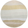 Piper Looms Chantille Stripes ACN2023 Wheat Machine Washable Area Rug Round Main Image