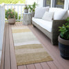 Piper Looms Chantille Stripes ACN2023 Wheat Machine Washable Area Rug Runner Outdoor Lifestyle Image Feature