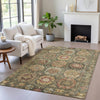 Piper Looms Chantille Medallions ACN2024 Aloe Machine Washable Area Rug Lifestyle Image Feature