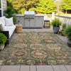 Piper Looms Chantille Medallions ACN2024 Aloe Machine Washable Area Rug Outdoor Lifestyle Image Feature