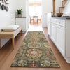 Piper Looms Chantille Medallions ACN2024 Aloe Machine Washable Area Rug Runner Lifestyle Image Feature