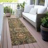 Piper Looms Chantille Medallions ACN2024 Aloe Machine Washable Area Rug Runner Outdoor Lifestyle Image Feature