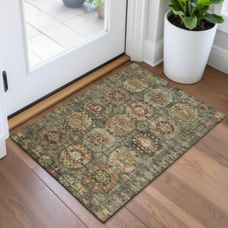 Piper Looms Chantille Medallions ACN2024 Aloe Machine Washable Area Rug Scatter Lifestyle Image Feature