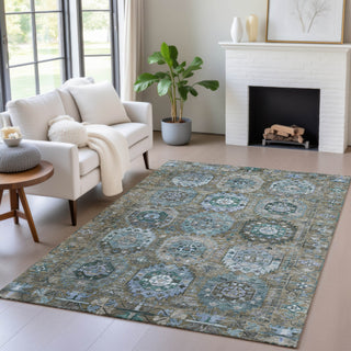 Piper Looms Chantille Medallions ACN2024 Brown Machine Washable Area Rug Lifestyle Image Feature