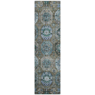 Piper Looms Chantille Medallions ACN2024 Brown Machine Washable Area Rug Runner Main Image