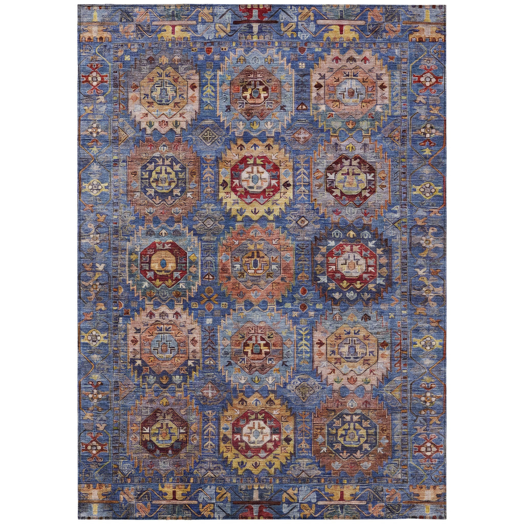 Piper Looms Chantille Medallions ACN2024 Denim Machine Washable Area Rug main image