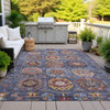 Piper Looms Chantille Medallions ACN2024 Denim Machine Washable Area Rug Outdoor Lifestyle Image Feature