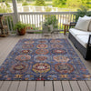 Piper Looms Chantille Medallions ACN2024 Denim Machine Washable Area Rug Outdoor Lifestyle Image Feature