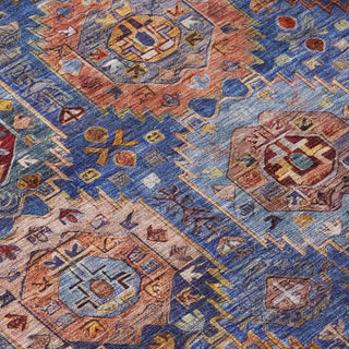 Piper Looms Chantille Medallions ACN2024 Denim Machine Washable Area Rug Swatch Image