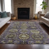 Piper Looms Chantille Medallions ACN2024 Eggplant Machine Washable Area Rug Lifestyle Image Feature