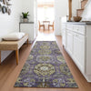 Piper Looms Chantille Medallions ACN2024 Eggplant Machine Washable Area Rug Runner Lifestyle Image Feature