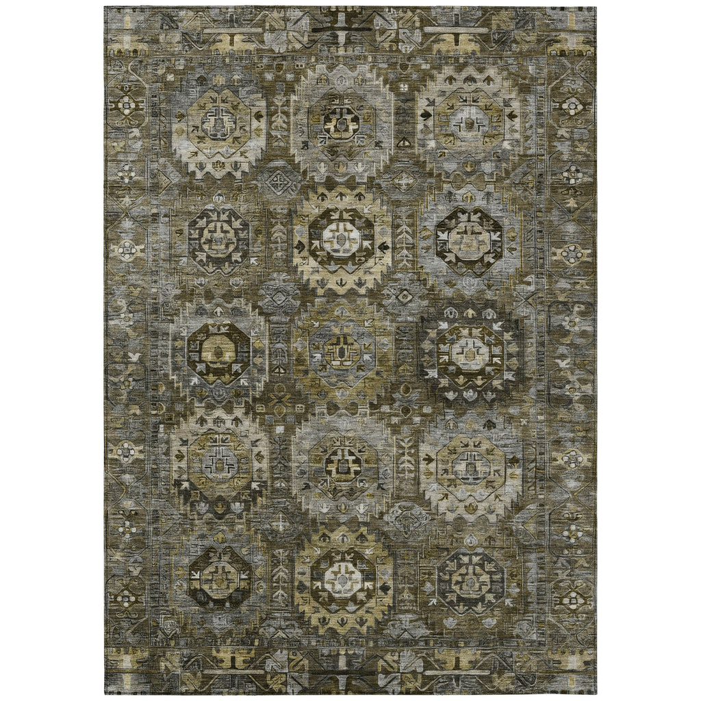 Piper Looms Chantille Medallions ACN2024 Mocha Machine Washable Area Rug main image