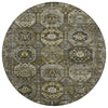 Piper Looms Chantille Medallions ACN2024 Mocha Machine Washable Area Rug Round Main Image