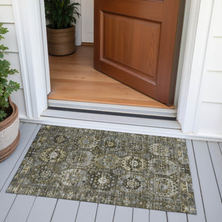 Piper Looms Chantille Medallions ACN2024 Mocha Machine Washable Area Rug Scatter Outdoor Lifestyle Image Feature