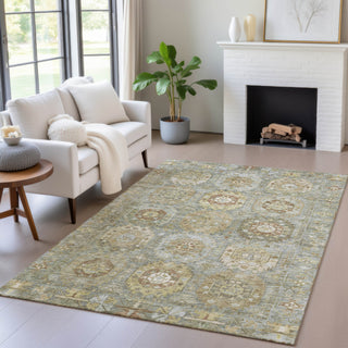 Piper Looms Chantille Medallions ACN2024 Sage Machine Washable Area Rug Lifestyle Image Feature