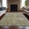 Piper Looms Chantille Medallions ACN2024 Sage Machine Washable Area Rug Lifestyle Image Feature