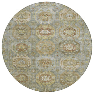 Piper Looms Chantille Medallions ACN2024 Sage Machine Washable Area Rug Round Main Image