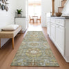 Piper Looms Chantille Medallions ACN2024 Sage Machine Washable Area Rug Runner Lifestyle Image Feature