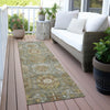 Piper Looms Chantille Medallions ACN2024 Sage Machine Washable Area Rug Runner Outdoor Lifestyle Image Feature