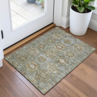 Piper Looms Chantille Medallions ACN2024 Sage Machine Washable Area Rug Scatter Lifestyle Image Feature