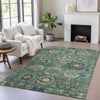 Piper Looms Chantille Medallions ACN2024 Teal Machine Washable Area Rug Lifestyle Image Feature