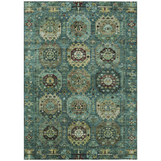 Piper Looms Chantille Medallions ACN2024 Teal Machine Washable Area Rug main image